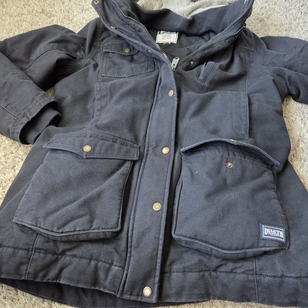 Duluth Trading Superior Fire Hose Insulated Parka Winter Coat Women’s XL Black - Picture 3 of 8